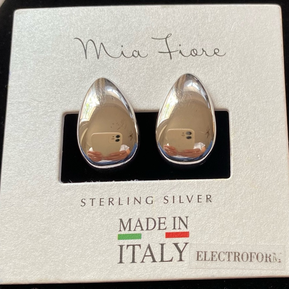 NEW Mia Fiore Sterling Silver Cuff Earrings